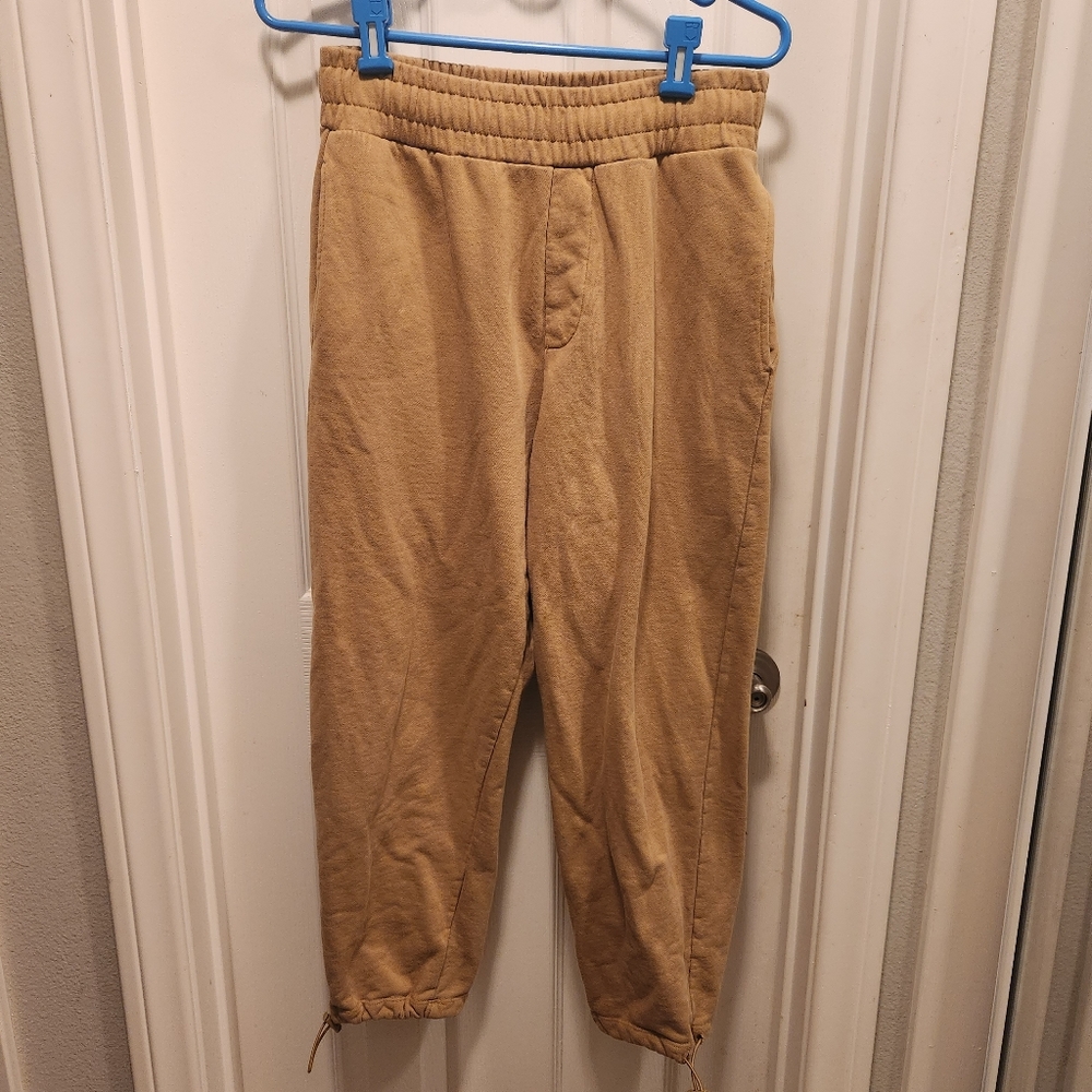 Zara wide leg cropped joggers size m